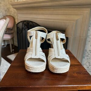 Michael Kors Cream Espadrille Wedges